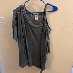 Free People dipped shoulder tee